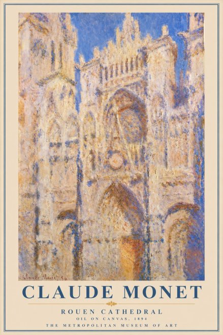 Monet Rouen Cathedral No4 - Juliste