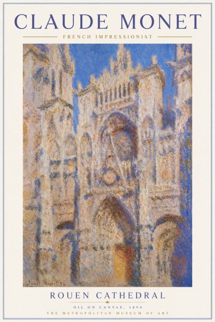 Monet Rouen Cathedral No6 - Juliste