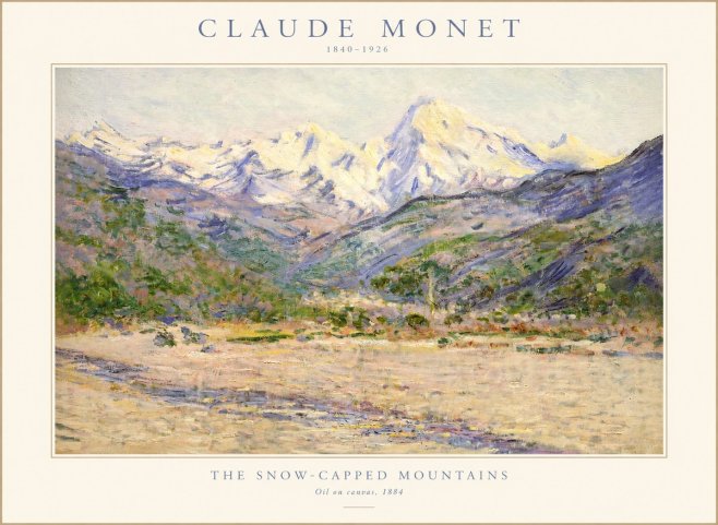 Monet The Snow-capped Mountains No1 - Juliste