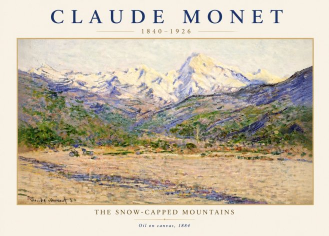 Monet The Snow-capped Mountains No5 - Juliste