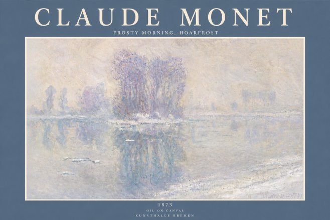 Monet Frosty Morning, Hoarfrost No3 - Juliste