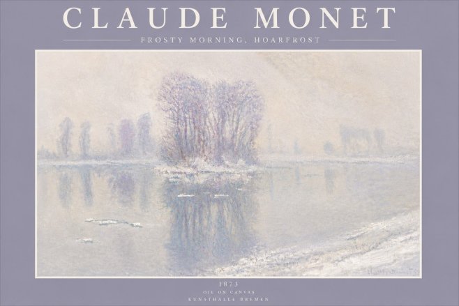 Monet Frosty Morning, Hoarfrost No5 - Juliste