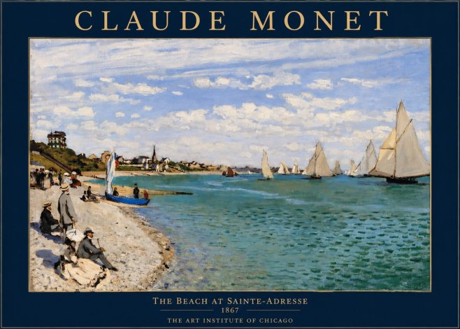 Monet The Beach at Sainte-adresse IV No2 - Juliste