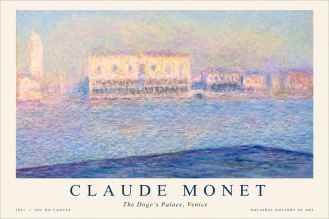 Monet The Doge's Palace, Venice No1 - Juliste