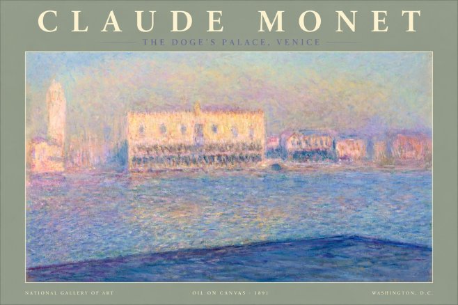 Monet The Doge's Palace, Venice No2 - Juliste