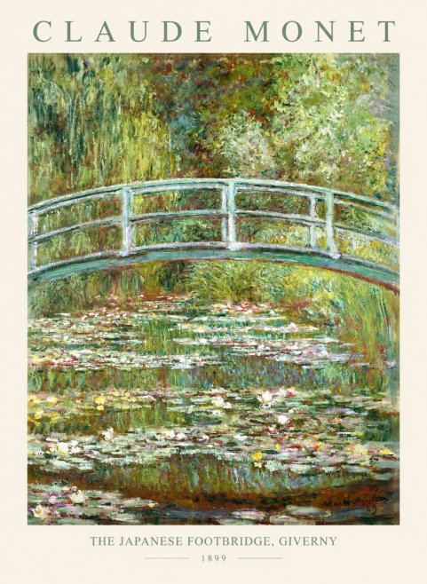 Monet The Japanese Footbridge, Giverny No1 - Juliste