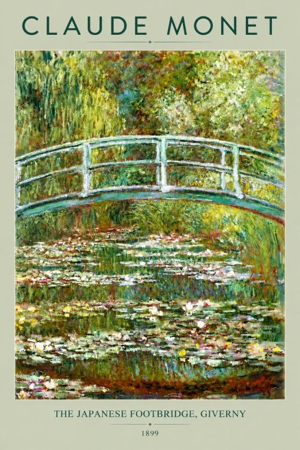 Monet The Japanese Footbridge, Giverny No5 - Juliste