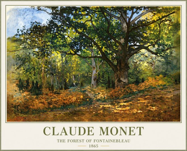 Monet The Forest of Fontainebleau No3 - Juliste