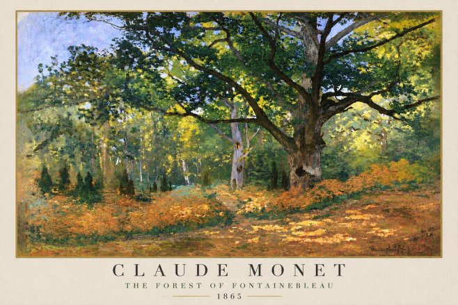 Monet The Forest of Fontainebleau No4 - Juliste