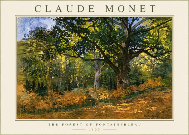 Monet The Forest of Fontainebleau No6 - Juliste
