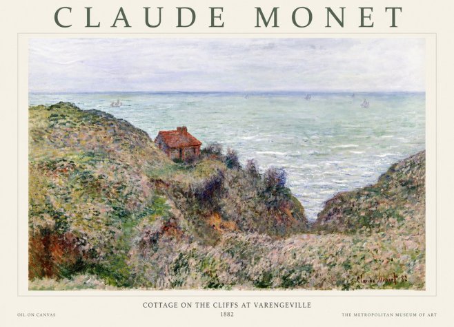Monet Cottage on the Cliffs at Varengeville No1 - Juliste