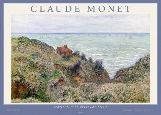 Monet Cottage on the Cliffs at Varengeville No2 - Juliste