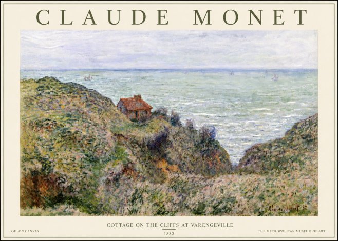 Monet Cottage on the Cliffs at Varengeville No3 - Juliste