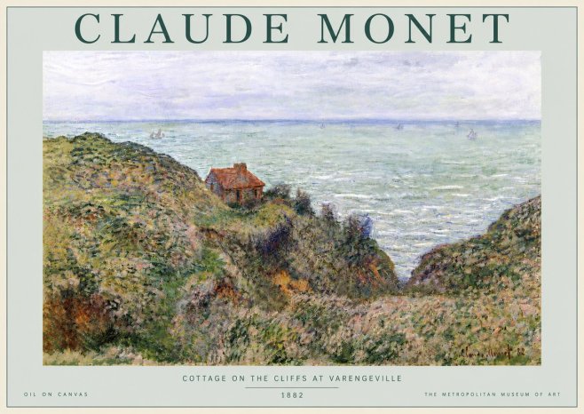 Monet Cottage on the Cliffs at Varengeville No4 - Juliste