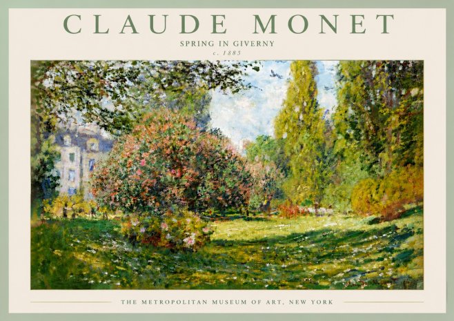 Monet Spring in Giverny No5 - Juliste