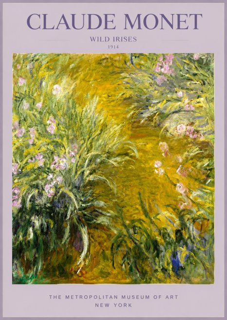 Monet Wild Irises No2 - Juliste