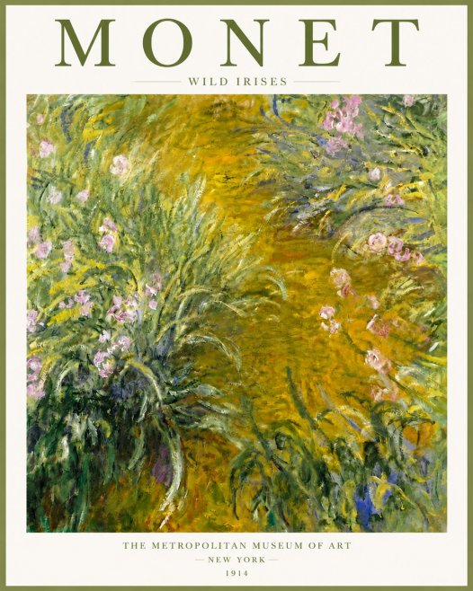 Monet Wild Irises No5 - Juliste