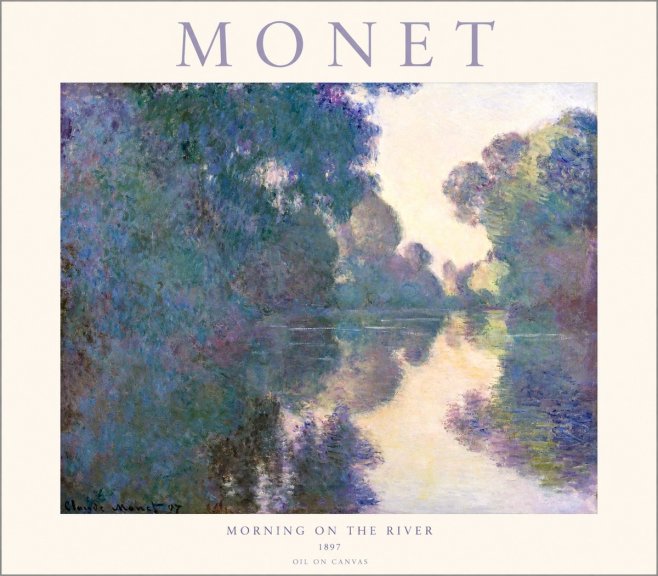 Monet Morning on the River No1 - Juliste