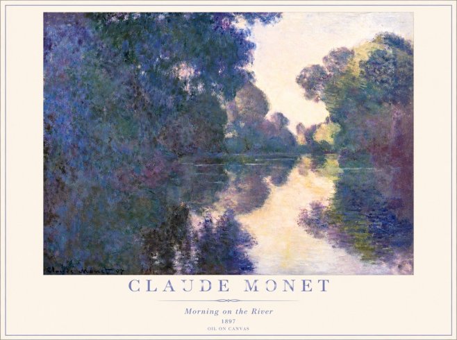 Monet Morning on the River No3 - Juliste