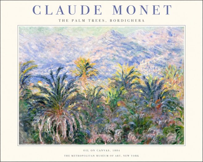 Monet The Palm Trees, Bordighera No1 - Juliste