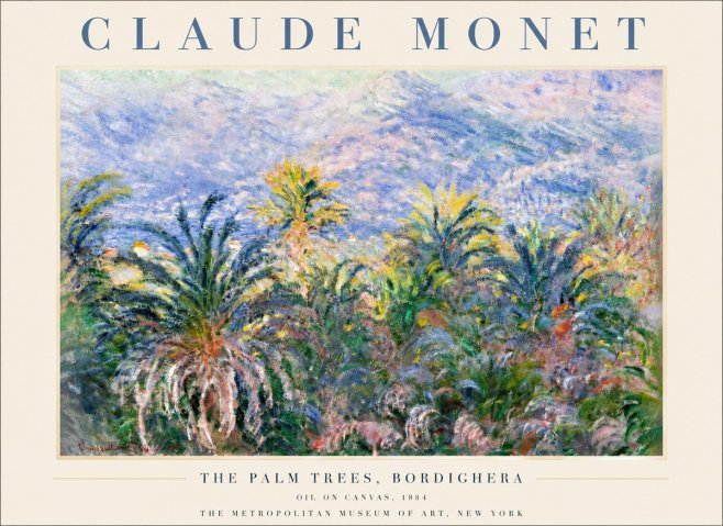 Monet The Palm Trees, Bordighera No3 - Juliste