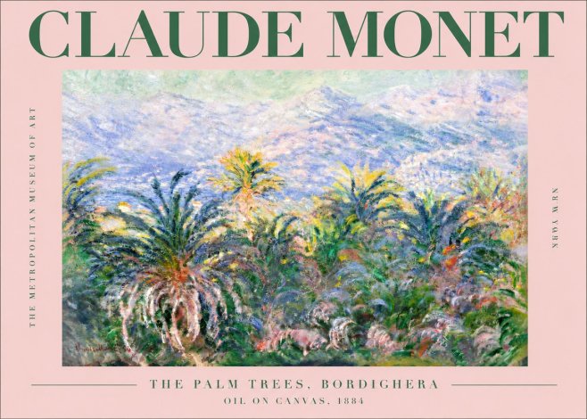 Monet The Palm Trees, Bordighera No4 - Juliste