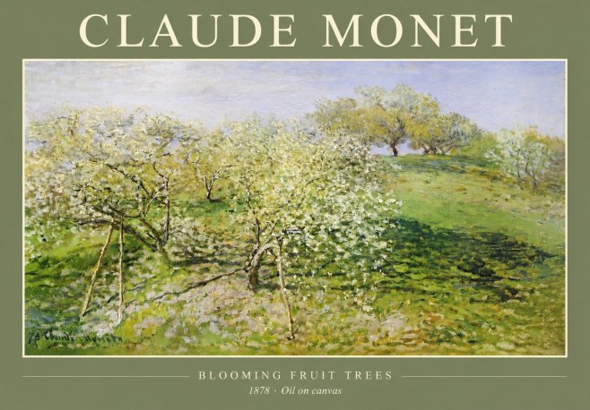 Monet Blooming Fruit Trees No3 - Juliste