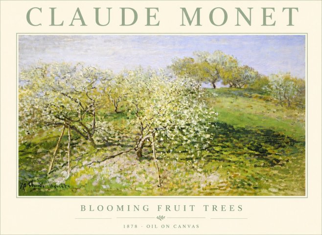 Monet Blooming Fruit Trees No5 - Juliste
