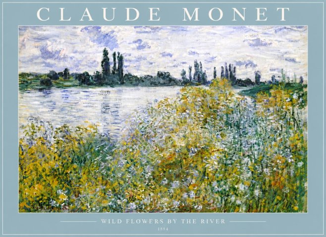 Monet Wild Flowers by the River No4 - Juliste