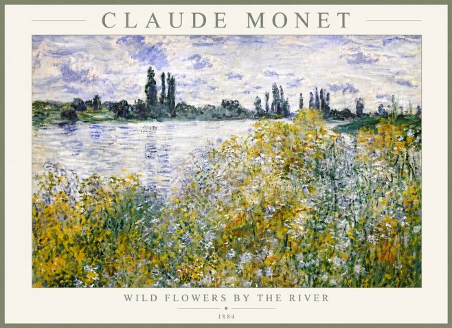 Monet Wild Flowers by the River No6 - Juliste