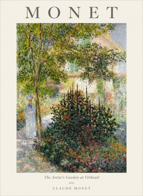 Monet The Artist's Garden at Vétheuil II No1 - Juliste