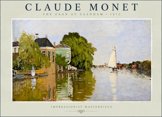 Monet The Zaan at Zaandam No5 - Juliste