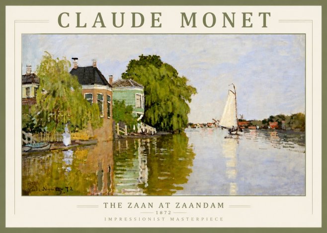 Monet The Zaan at Zaandam No6 - Juliste