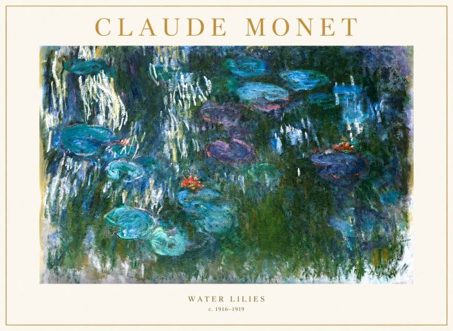 Monet Water Lilies IV No1 - Juliste