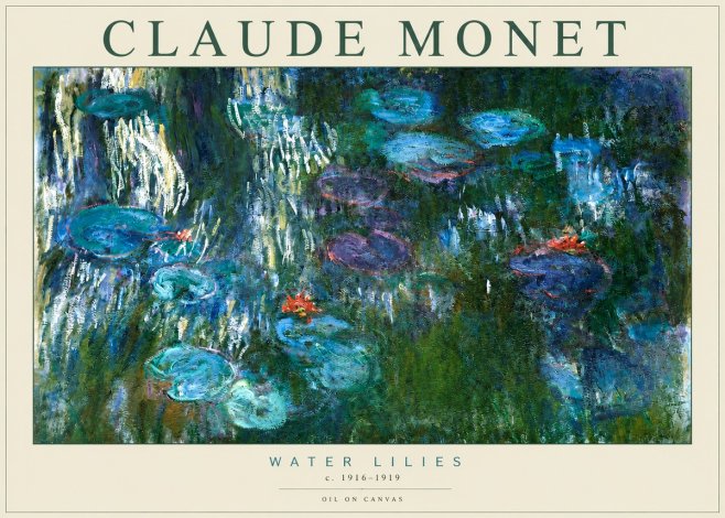 Monet Water Lilies IV No2 - Juliste
