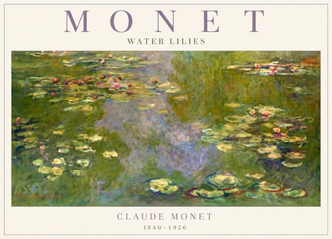 Monet Water Lilies V No4 - Juliste