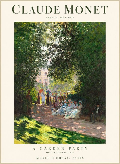 Monet A Garden Party No1 - Juliste