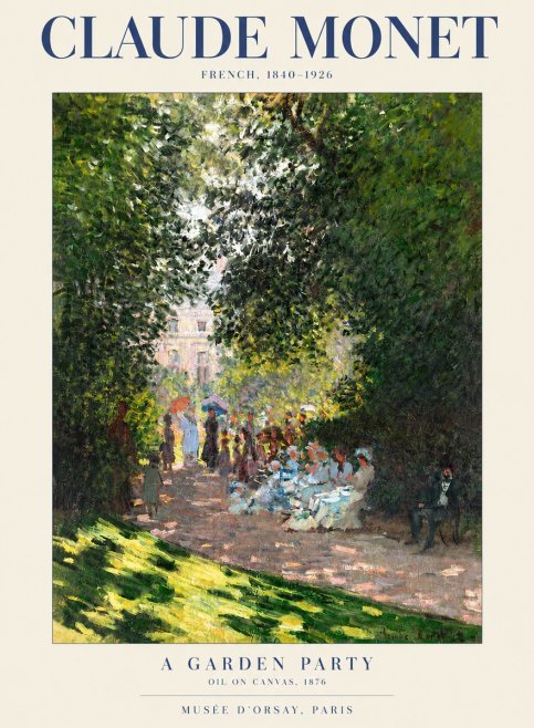 Monet A Garden Party No3 - Juliste