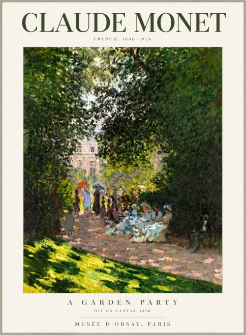 Monet A Garden Party No4 - Juliste