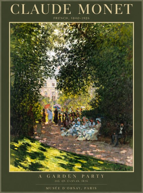 Monet A Garden Party No5 - Juliste