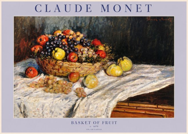 Monet Basket of Fruit No2 - Juliste