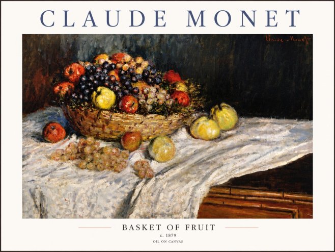 Monet Basket of Fruit No3 - Juliste