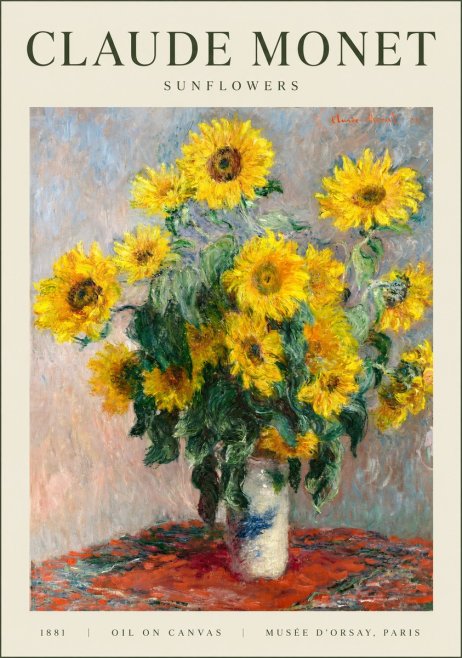 Monet Sunflowers No1 - Juliste