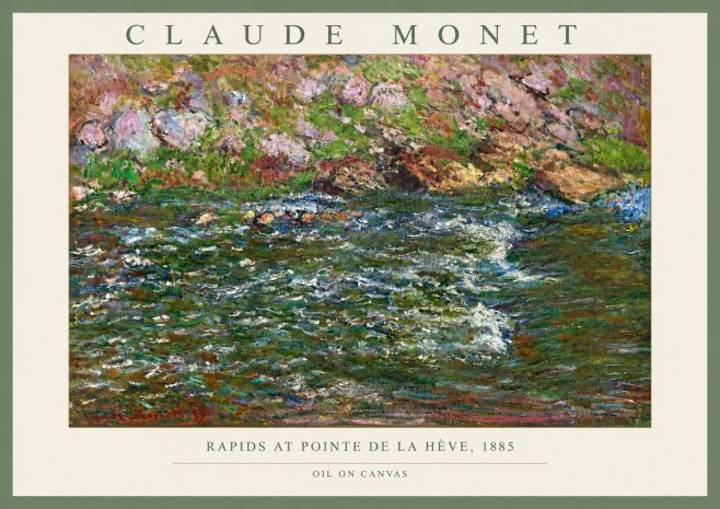 Monet Rapids at Pointe De La Hève, 1885 No2 - Juliste