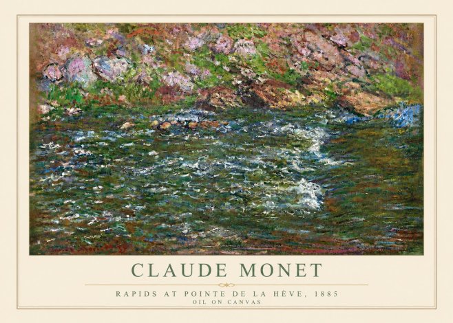 Monet Rapids at Pointe De La Hève, 1885 No4 - Juliste