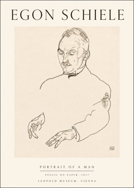 Schiele Portrait of a Man No4 - Juliste