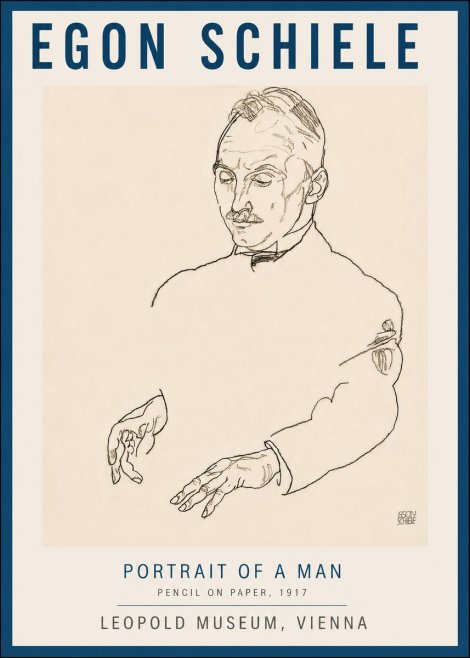 Schiele Portrait of a Man No6 - Juliste