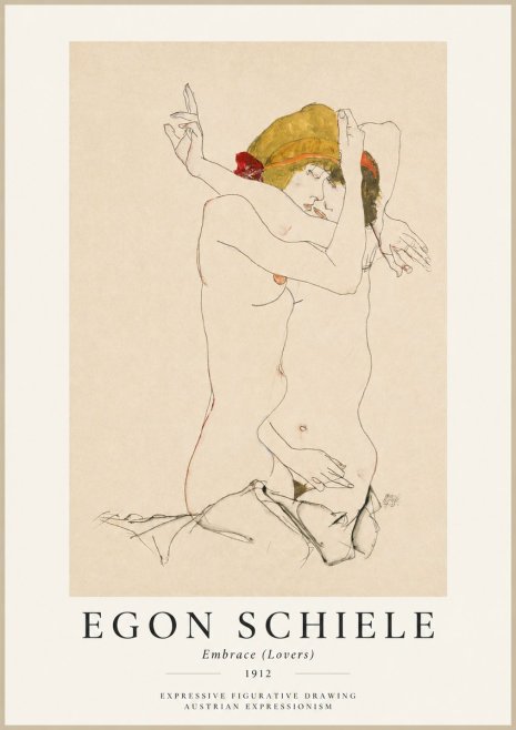 Schiele Embrace (Lovers) No1 - Juliste