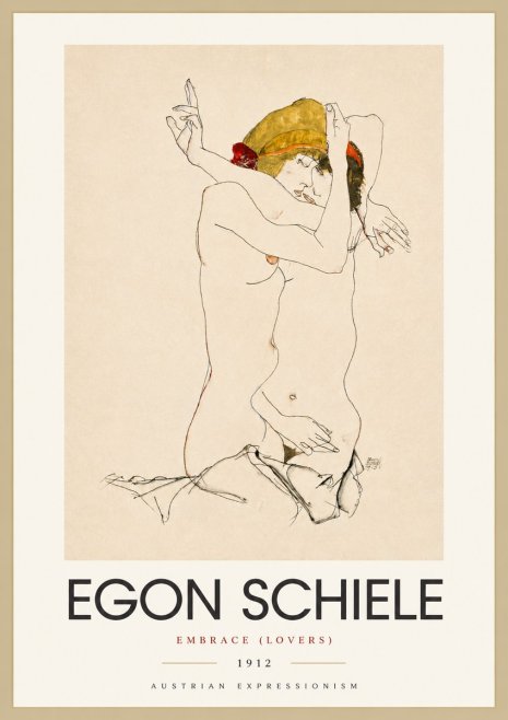 Schiele Embrace (Lovers) No4 - Juliste