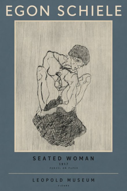 Schiele Seated Woman No2 - Juliste